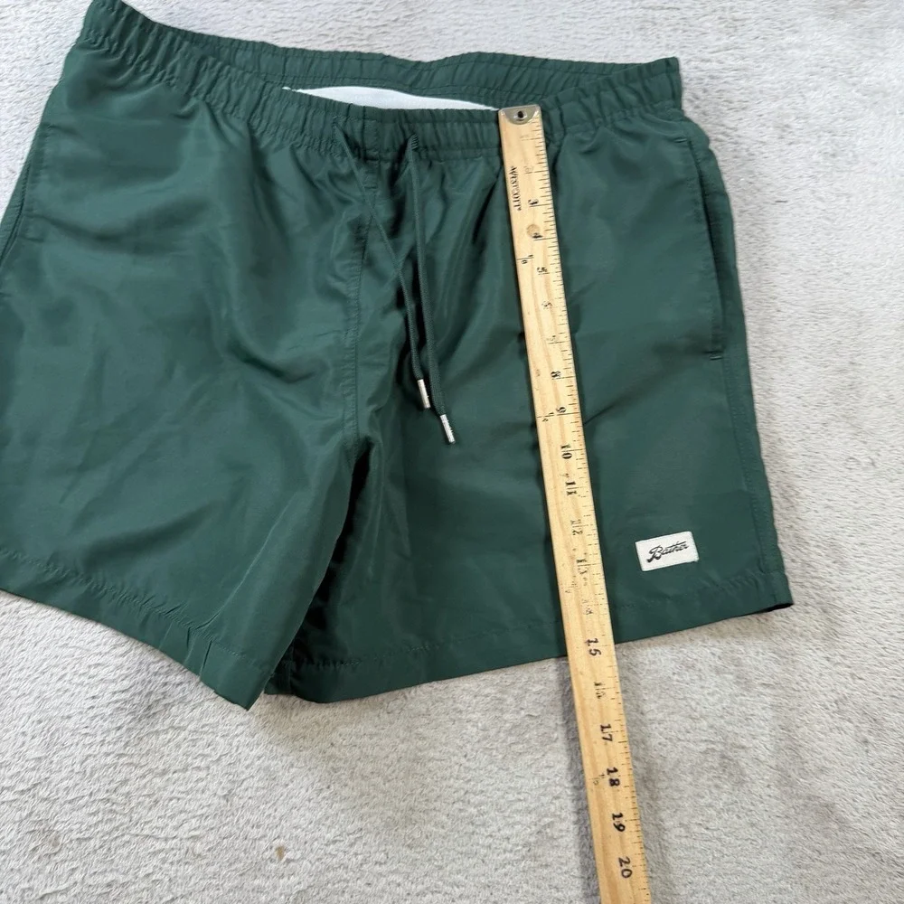 Bather Shorts Mens Large Green Swim Trunks Lined Beach Surf Summer Performance
